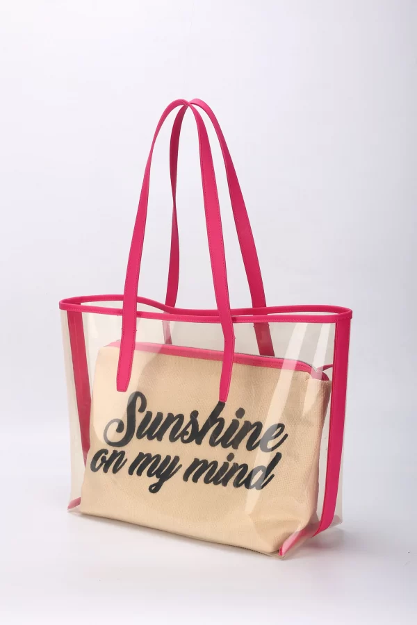 19.2 in 1 Beach tote bag Jute+PVC JB032 - Image 4