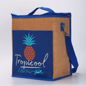 Beach cooler bag jute